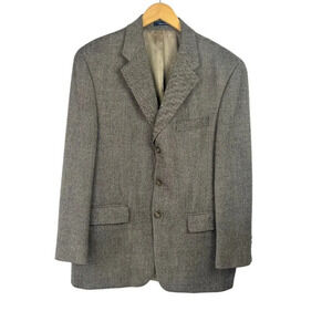 Chaps Ralph Lauren Men's 100% Lambs Wool Blazer 41R Brown Black